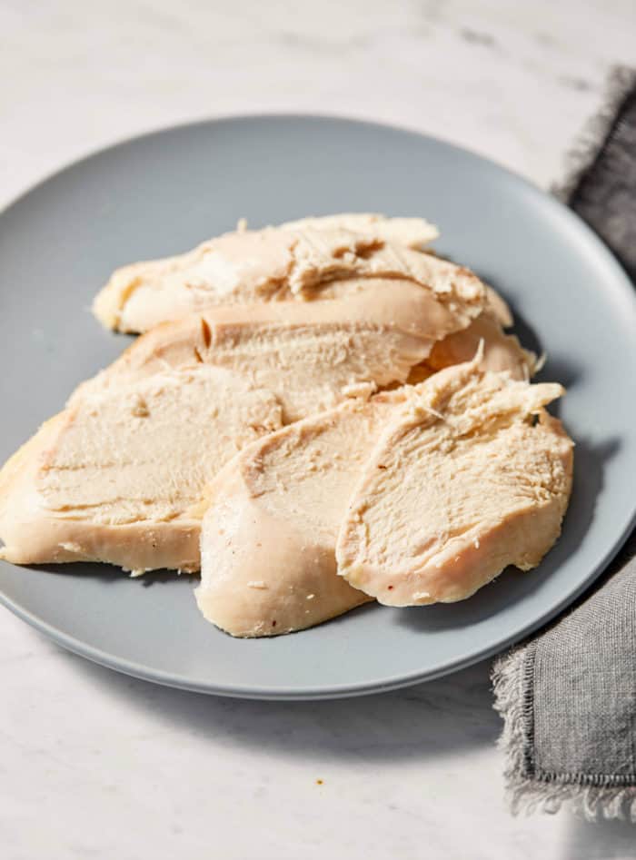 sliced chicken on a small plate
