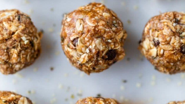 energy bites rolled into balls