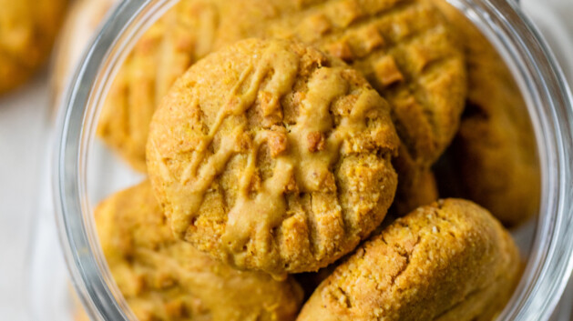 overhead photo of healthy homemade dog treats