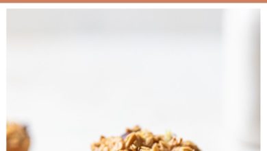 blueberry oatmeal muffin cup served with milk