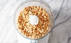 roasted peanuts in food processor