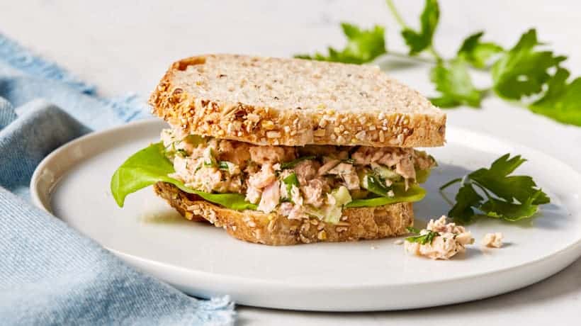 salmon salad sandwich