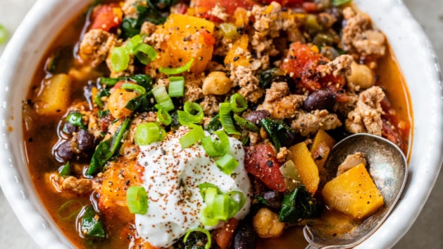 Butternut Squash and Turkey Chili